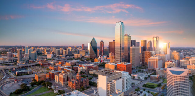 Dallas skyline where Centri's office is located